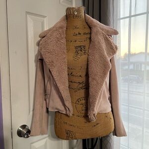 Women's Pink Shearling Jacket